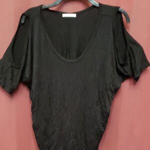 Black Cold Shoulder Top